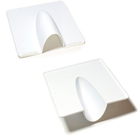 Qty 10 - White External Brick Buster Plate - Cable Outdoor Wall Entry Burst Tidy Cover - Satellite/Coaxial/Sat/Coax Blast - Loops