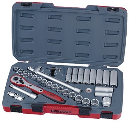Teng T1234 1/2-Inch Drive Socket Set (34-Piece)