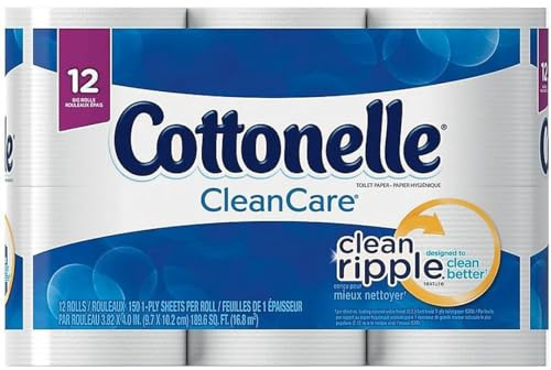 Cottonelle 12456PK Ultra Soft Bath Tissue, 1-Ply, 165 Sheets/Roll, 12/Pack