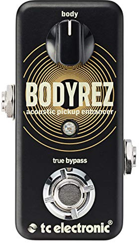 TC Electronic BODYREZ ACOUSTIC PICKUP ENHANCER Pedale per chitarra acustica compatto per il buono del pickup acustico con tono di qualità da studio e soppressione del feedback