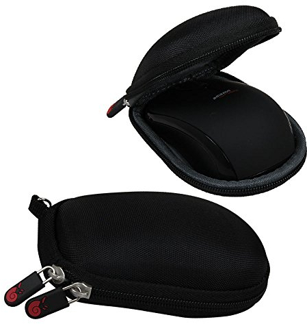Hermitshell Travel Hart Eva Lagerung Tasche Schutz hülle Etui Tragetasche Beutel Compact Größen und karabiner für AmazonBasics Wireless Mouse Maus with Nano Receiver MGR0975