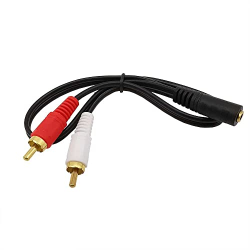 OcioDual Câble RCA Audio Stéréo Cordon Prise Mini Jack 3.5mm Femelle au 2 RCA Mâle Splitter Y Adaptateur HiFi pour Amplificateur