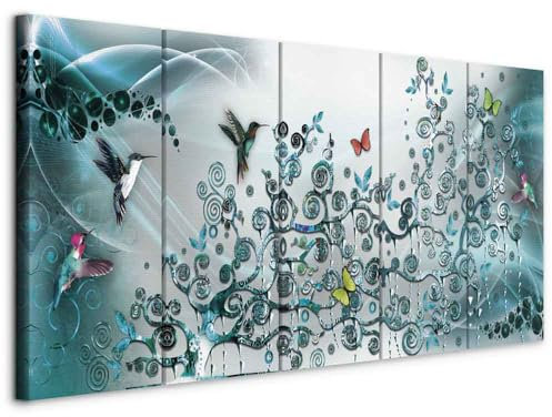 murando - Quadro Gustav Klimt 225x90 cm 5 Pezzi - Stampa su Tela Canvas in TNT Tessuta - Quadri Componibili Moderni Soggiorno Grandi - Murale Arte Decorazioni da Parete Decori - Alberi l-C-0008-b-o