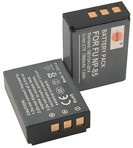 DSTE Lot de 2 Batteries de Rechange NP-85 compatibles avec Fujifilm S1 SL1000 SL300 SL305 SL280 SL260 SL240