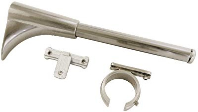 Gardinia Universal Wandträger, Inkl. Ring- und Kreuzadapter, Wandhalter, Für Gardinenstangen Ø 25 mm, Serie Windsor, Metall, Edelstahl-Optik, 32044