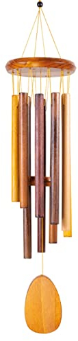 CIM Klangspiel - Melody Timber Musical - Windspiel Gesamtlänge: ca. 75cm - inkl. S-Haken Aufhängung - wetterfeste Dekoration