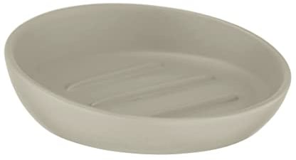 WENKO Seifenablage Badi Beige Keramik - Seifenschale, Keramik, 11.5 x 3 x 11.5 cm, Beige