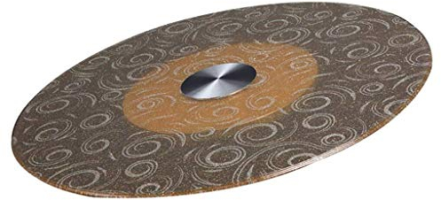 Piatto di Servizio Girevole Lazy Susan Vetro temperato Tavola rotonda Giradischi, Lazy Susan servizio Vassoio, con modelli fragili, facile da pulire, può essere usato come un ristorante di apertura re