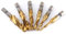 Tap Drill Bit,6Pcs Drill Tap Combination Titanium Coated HSS 1/4inch Hex Shank Metric Thread Drill and Tap Bits Set M3-M10