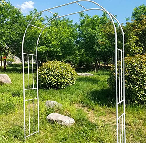 YNITJH Jardin en Métal Arceau Rosier Support,Kiosque De Jardin,Pergola Fer Forgem,pour Plantes Grimpantes,Decoration pour Mariage,White-120x240cm/47″×94″