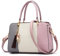 FANDARE Élégant Femme Sac a Main Sacoche avec Pendentif Sacs Cabas Imperméable Cartable pour Achats Fête Voyage Sac D'épaule Rose Clair