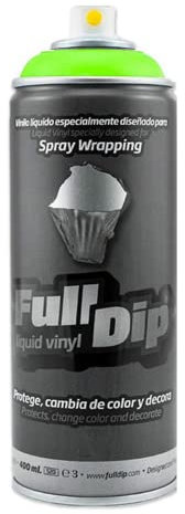AutoFullCar Full Dip Spray Fluor 400 ml | Vinyle liquide Aérosol Peinture Voiture Moto Vélo Jante (Vert Fluor)