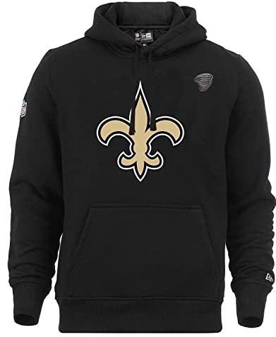 New Era Teamlogo Pullover mit Kapuze Sweater New Orleans Saints American Football schwarz mit CapSpin Pin - M