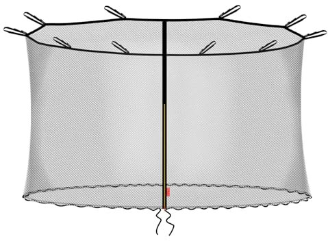 Baunsal® Trampolin Sicherheitsnetz Ø 457 cm (JS-IN) innenliegend für 10 Netzstangen Netzhöhe 180 cm Ersatzteile Netz Schutznetz Kindertrampolin Ersatznetz Gartentrampolin Outdoor