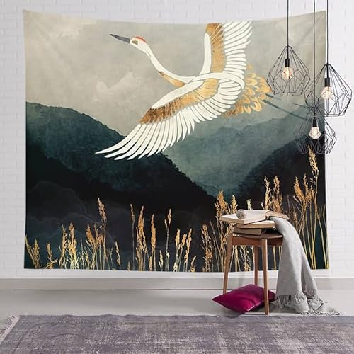 EHOMERY Wandteppich 3D Wanddekoration Baby Bunt Abstrakte Berggipfel-Sonnenunterganglandschaft Wandteppich Halterung Tapisserie Frau Wandbehang Wandschmuck Groß Wohnzimmer 95X73Cm