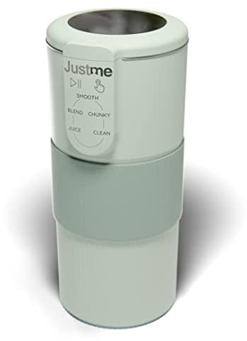 JustMe. The smallest soup maker, the biggest results. Soup maker and smoothie blender. Self cleaning. Colour: Sage green. Lightweight. Easy healthy cooking.