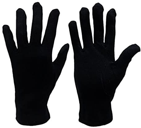 JYC CREATIVE 6 Paar Handschuhe, Mehrzweckhandschuhe, Baumwollhandschuhe, Ergonomische Handschuhe, Handschuhe für Haus, Garten, Fahren, Gastronomie, Arbeit, (16 cm, 6 Stück Schwarz)