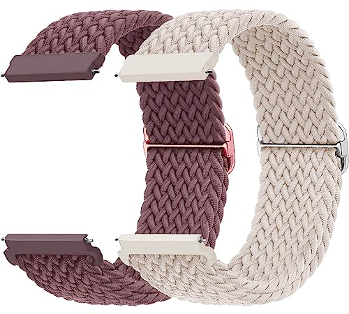 20mm Armband für Samsung Galaxy Watch 7/6/5/4/FE 40mm 44mm/Watch 4/6 Classic 47mm 43mm 46mm 42mm/5 Pro 45mm/3 41mm/Active 2,2ST Geflochtenes Nylon Uhrenarmband für Garmin Vivoactive 5/3/Venu 2 Plus
