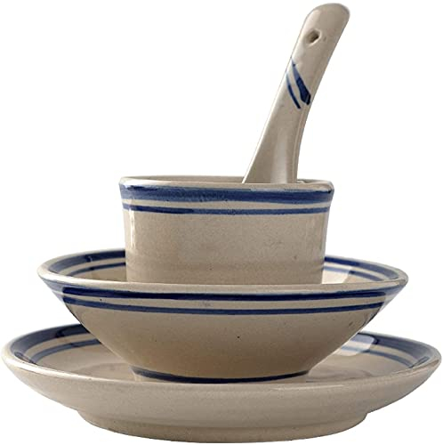 UYSELA Juego de Platos de Comedor,Plato y Plato de Cuatro Piezas a la Antigua,Juego Especial de Porcelana,vajilla de Restaurante,Mesa de cerámica,vajilla de Porcelana