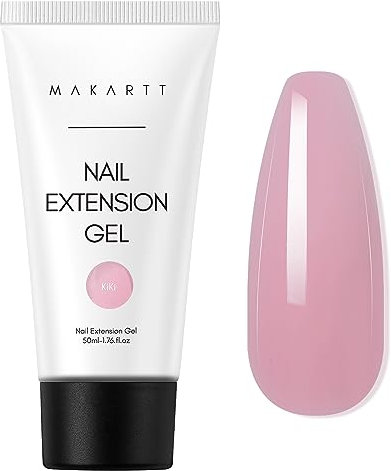 Makartt Poly Nail Gel, Nail Extension Gel 50ML, Builder Gel Nail Extension White Pink Nude Clear Rosy Gel for Technician Starter DIY Salon Design (Quality-KiKi)