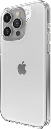 ZAGG Crystal Palace Graphene-Reinforced Case for iPhone 15 Pro Max [6.7-Inch], Anti-Yellowing, Ultra Slim Comfortable Design, Shockproof Phone Back Cover (Transparent)