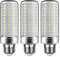 tebio LED Silber Mais Glühbirnen E27 25W 200W Entspricht Glühbirnen Nicht dimmbar 4000K Neutralweiß 2500LM Mittel Edison-Schraube Kerze Leuchtmittel, 3er-Pack