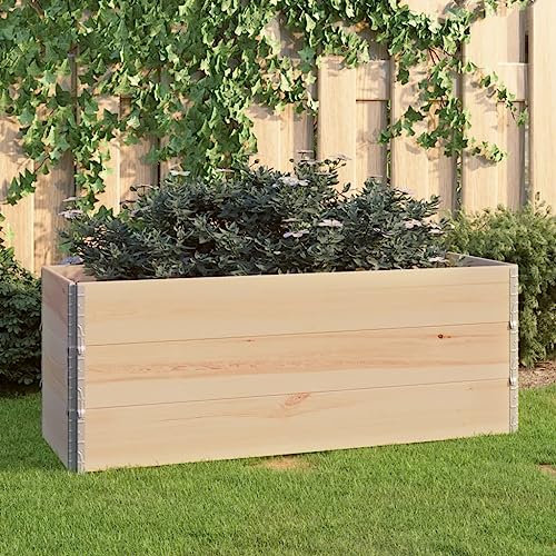 Hovothy Hochbeete 3 STK. 50x150 cm Kiefer Massivholz Hochbeet Holz Hochbeete für Garten Pflanzkasten Hochbeet Balkon Kräuterbeet Gemüsebeet Dekorativer Terrasse Garten oder Balkon