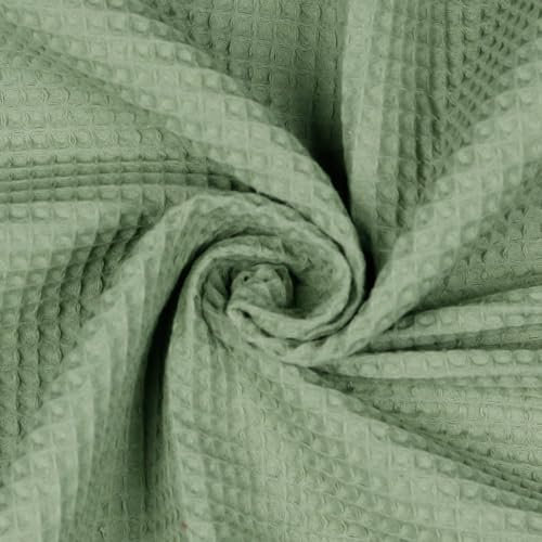 Waffel-Pique | Waffelstoff | Waffelpique | Ökotex Standard 100 zertifiziert | 50x148 cm | Meterware | viele Farben (dark mint)