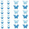 Hocansen 4 Stück Papier Schmetterling Banner 2.8mm 3D Schmetterling Girlande Hängende Dekorative Butterfly Banner Wimpelkette Girlande für Hochzeit Geburtstag Party Dekor (Blue/ZHD)