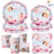 50 pcs Papillon Vaisselle de fête pour 10 invités,Filles fées Papillon Assiettes de fête anniversaire vaisselle,Papillon Assiettes en carton Gobelets Serviettes
