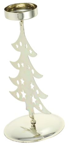 Cabilock Leuchter-Ornament Goldener Kerzenhalter Weihnachtskerzenständer Aus Metall Weihnachtsbaum-kerzenhalter Teelichthalter Hochzeitskerzenhalter Schmiedeeisen Haushalt Schreibtisch