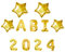 Abitur 2024 Deko, ABI 2024 Folienballons, Graduation Deko, ABI 2024 Luftballon Deko Set, Prüfung Bestanden Deko,ABI Luftballon,Für Abschluss Abschlussfeier ABI Schulabschluss Dekoration 2024(Gold ABI)