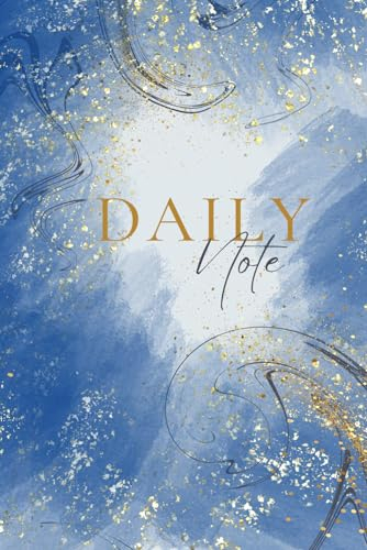 Gold Blau Grau Notizbuch Daily Note