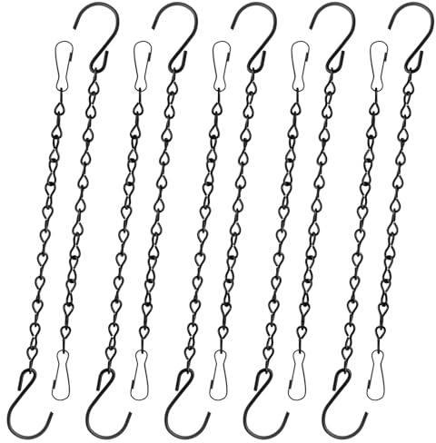 10 Stück Blumenampel Ketten, 24cm Ketten zum Aufhängen Blumentopf Hängend Hängekette Metallkette Pflanzen Hängekette mit Haken für Laternen Billboard Vogelhäuschen Windspiele Laternen Pflanzgefäße