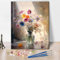 TISHIRON Abstraktes DIY Malen nach Zahlen für Erwachsene Vase Erwachsene Malen nach Zahlen mit bunten Blumen Acryl Malen nach Zahlen Kits auf Leinwand Indische Ölgemälde 16 x20(rahmenlos)