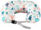Stillkissen für das Stillen, Ergonomisches Stützkissen Stillkissen für Mutter und Baby, Stillkissen in Übergröße mit Verstellbarem Taillengurt und abnehmbarem 100% Baumwollbezug (Plusgröße-Seewelt)