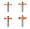 1pcs 8mm Shank T Slot Router Bit With Bearing, 4 Edges Biscuit Jointer Router Bit Woodworking Grooving Milling Cutting Tool(4pcs)