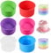6 Stück Silikon Kuchenform Runde Backform aus Silikon Tortenbackform Silikonbackformen.4 Zoll Antihaft-Backformen Pfanne für Kuchen und Torten zum Backen(Rosa/Lila/Grün/Weiß/Rot/Blau)