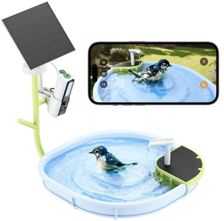 RELI Birddy® Original Smart Vogeltränke mit Kamera Solarbetrieben