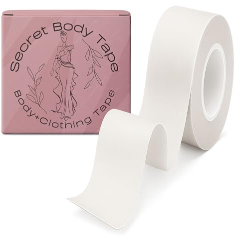 Secret Body Tape: Invisible Double Sided Fashion Tape for Clothes & Dresses - Secure, Comfortable and Discreet Boobtape Solution for Wardrobe Malfunctions