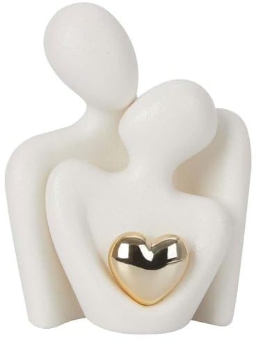 JWKLYZH Statue Paar Umarmung Weiße Paar Skulptur Paar Statue Figuren Hochzeitspaar Figuren Romantische Paar Deko Liebevolle Deko für Hochzeitstag für Hochzeit Valentinstag Jahrestag