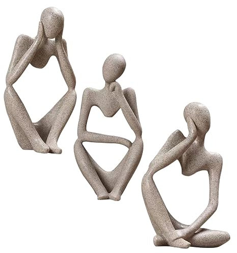 PRETYZOOM Escultura Decorativa Pensador Abstracto En Resina para Hogar Y Oficina Adorno Moderno para Mesa Y Estantería Regalo Creativo para Navidad Y Aniversarios