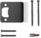 MOSECYOU Extended Strike Plate 2-1/2 x 2-1/4, Heavy Duty Version, Extra Wide Lip Door Latch Striker with Reinforced Torx/Star Screws & Bit, Extender Strike Restorer Kit (Matte Black, 1 Pack)