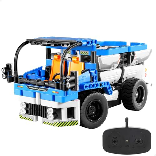 ColorBaby iM.Master Bausatz, Ferngesteuerter Betonmischer, 2-in-1, 394 Teile, Funksteuerung 2,4 GHz, rotierende Trommel, Robustes Design, einfache und unterhaltsame Stem-Montage (85452)