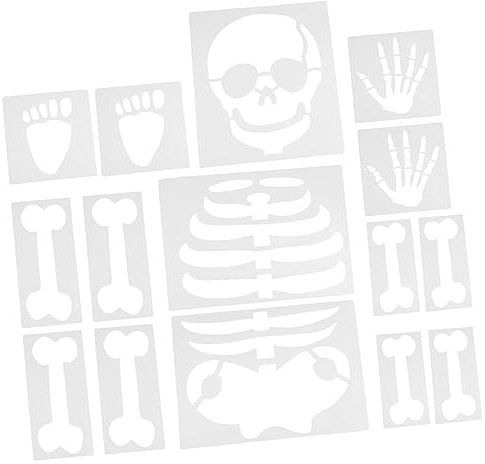 DOITOOL 15blätter Wandkunst Halloween Skelett Malvorlagen Kreative Wanddekor Schablonen Für Junge Mädchen Und Diy Kunstprojekte
