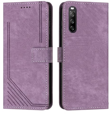 Étui à rabat pour smartphone Compatible avec Sony Xperia 10 V 2023 Dragonne Étui de téléphone Portefeuille Flip Phone Case Card Slot Holder Flip Cover Phone Case Compatible avec Sony Xperia 10 V 2023