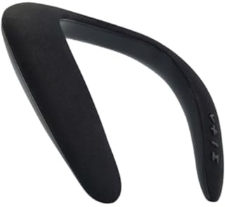 ROMISBABA Wireless Wireless-enabled u Shape Speaker with Microphone Hanging Neck Portable Sound Box for Travel and Outdoor Use, Black