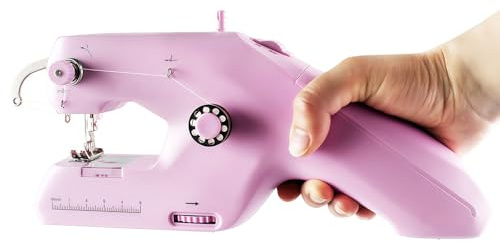 Elektronische Nähmaschine, Mini-Nähmaschine, tragbar, mit Nadel und Faden, wiederaufladbar, geeignet für Stoff, Kleidung, Haus, Familienreisen und Basteln