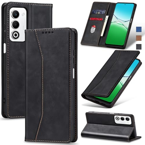 Jasonyu Funda para OPPO A5 Flip Case,Negro | Cuero PU Carcasa,Tipo Libro con Tarjetas y Cartera,Soporte Plegable,Cierre magnético,Capa