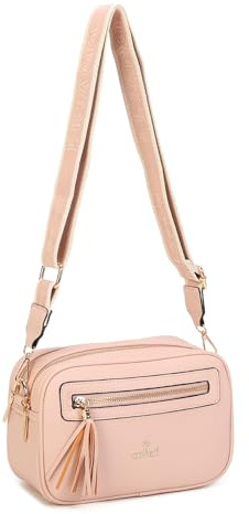 YY Coveri Borsa a Tracolla Donna Piccola con 2 Scomparti Capienti - Borsa Mano PU Pelle Sintetica - Borsetta Moda Borse Spalla- Crossbody Bag